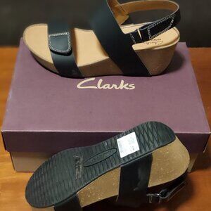 Clarks wedge sandal. New, never worn.